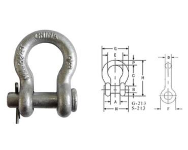 Shackle-G213 US ROUND PIN ANCHOR SHACKLE